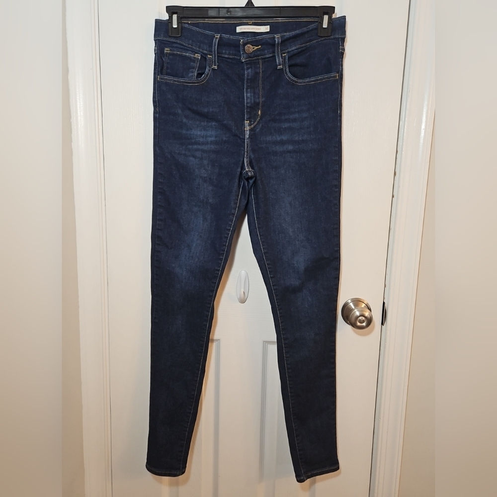 Levi's 720 High Rise Super Skinny Jeans Women's 30 Blue Stretch Denim
